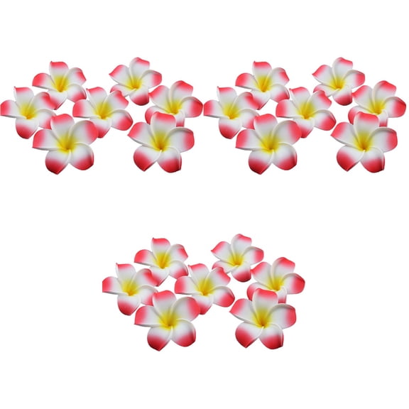 300 pcs  6CM Plumeria Hawaiian Frangipani Flower For Wedding Party Decoration (Red)