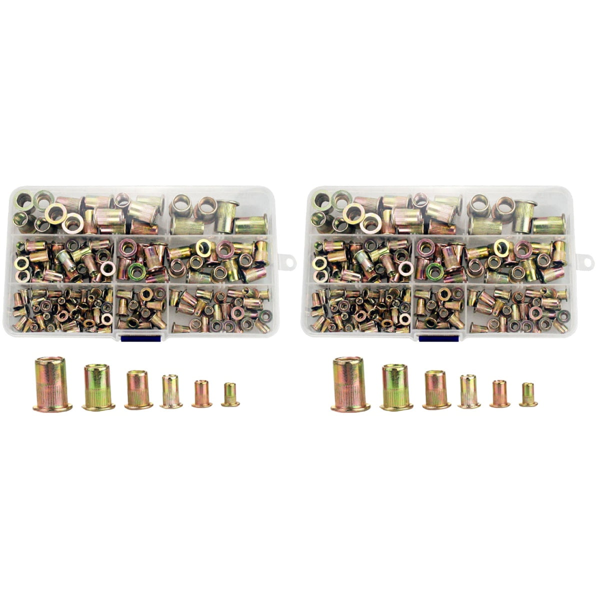 300 pcs Assorted Rivet Nuts Stainless Steel Nuts Utility Screws Nuts