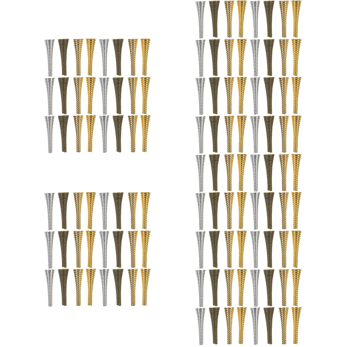 300 pcs Craft Cones Cone Shaped Bead Caps Bead Caps for Jewelry Making Bracelets Bead End Caps