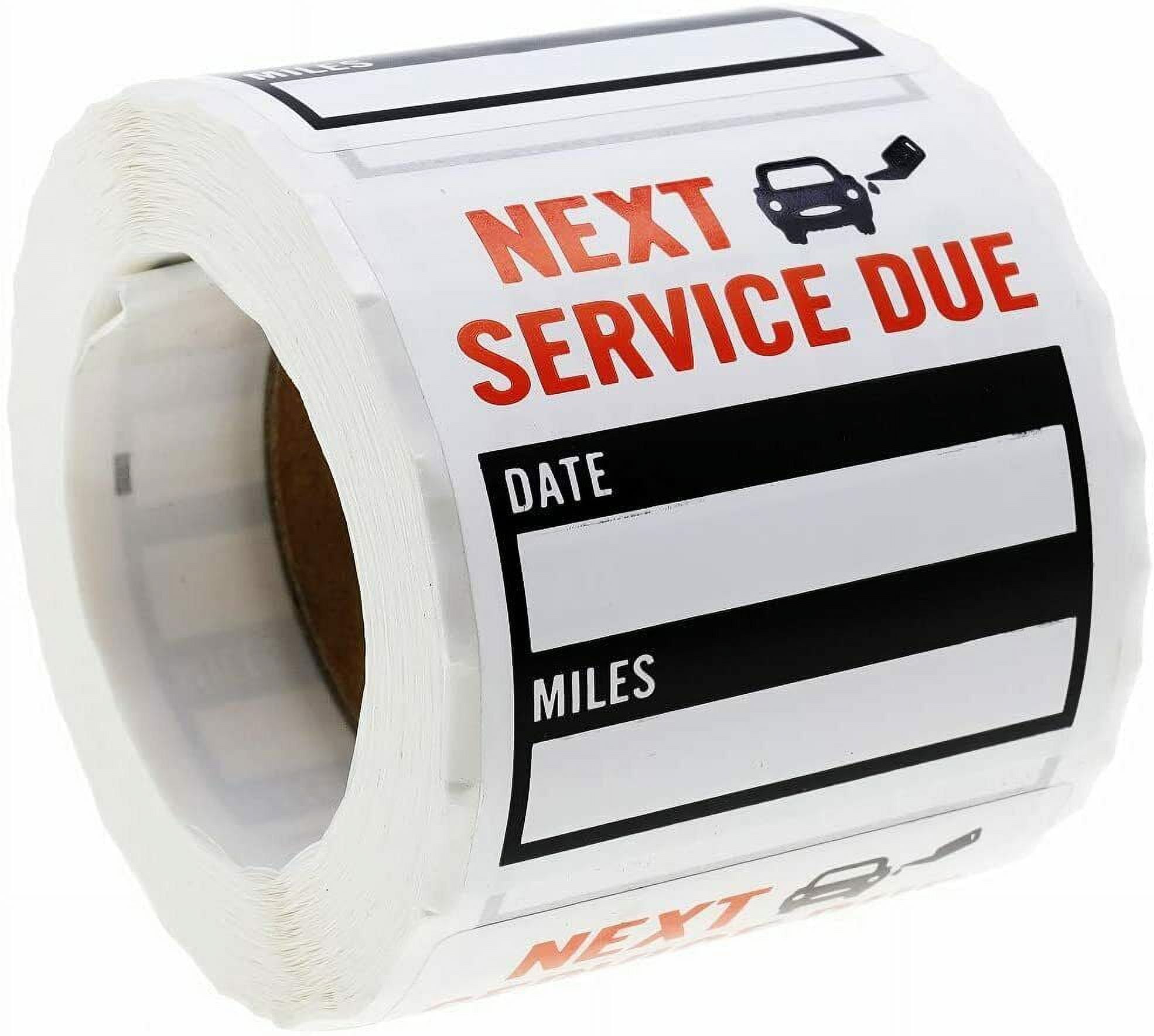 300 pcs Oil Change Service Reminder Stickers Clear Window Sticker Pack