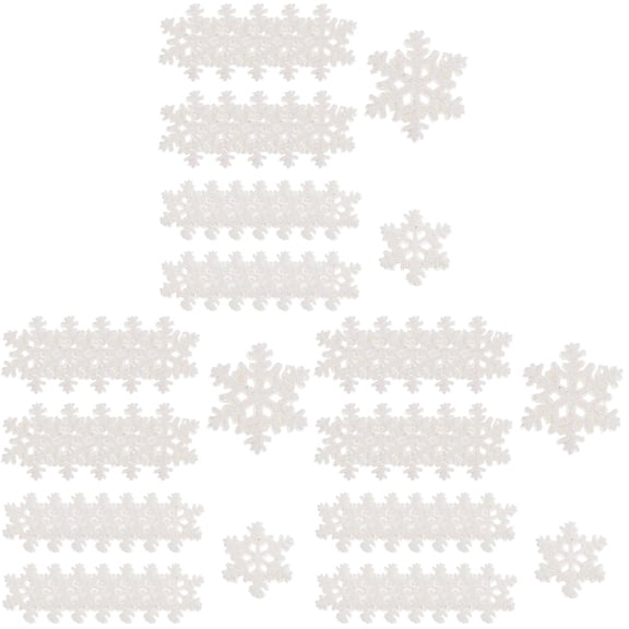 FONDOTIN 300Pcs Mini Resin Snowflakes 1.1 x 1.1 x 0.2 Inch Christmas Craft Decorations for Projects and Holiday Crafts