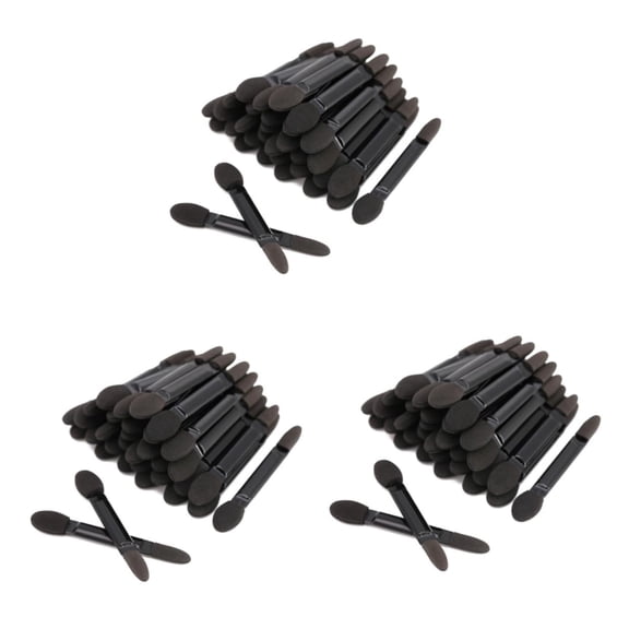 300 pcs eyeshadow applicators short Sponge eyeshadow oval makeup black eyeshadow makeupset disposable makeup makeup eyeshadow brush Primer Miss double sided