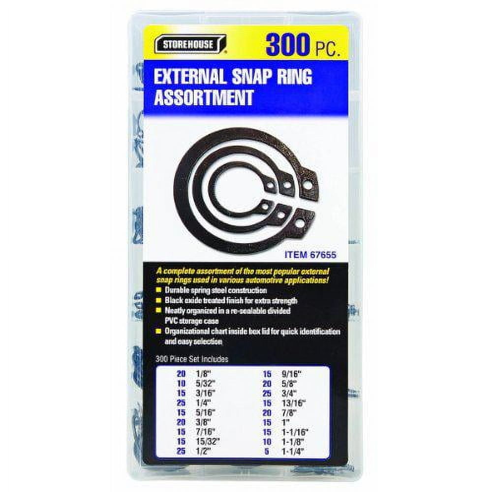 300 piece external retaining ring assortment - Walmart.com