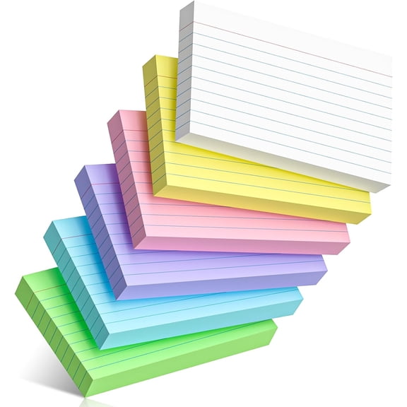 300 sheets colored index cards 35 inches lined index cards, for schools, universities, office, and home organization rule index cards, durable learning to-do note cards, with ruled lines
