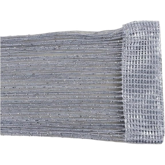 300 x 300 Thread Curtain String Shiny Tassel Line for Living Room Kitchen Window Door Divider Drape Home Decor(Silver Gray)