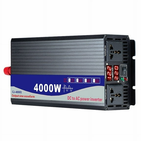3000/4000/5000W Inverter DC 12V 24V 48V To AC Convertor Transformer Solar Double Digital Display Power Inverter ,Protect Your Appliances