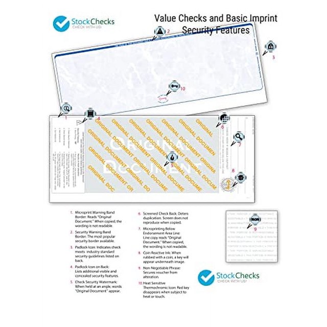 3000 Blank Laser Check Stock Blue Marble Top. Order Checks