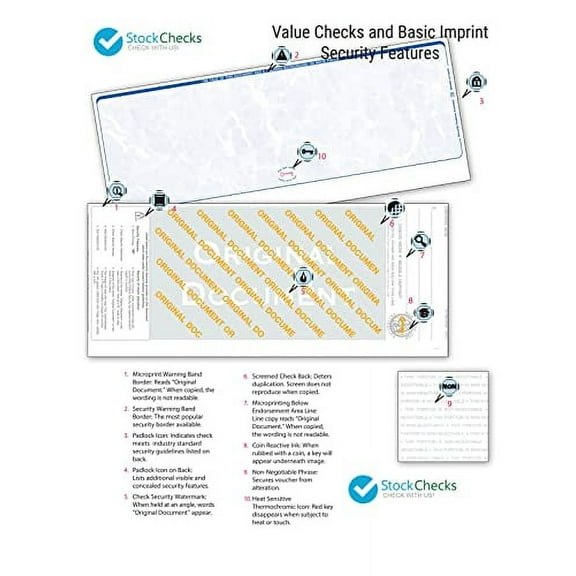 3000 Blank Laser Check Stock - Blue Marble - Top. Order Checks!