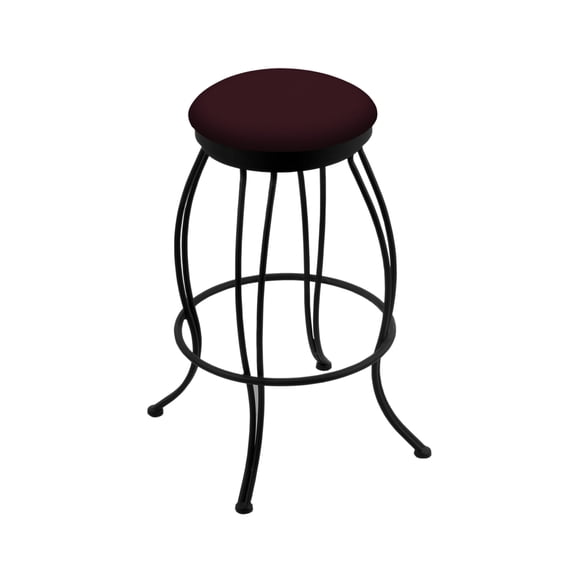3000 Georgian 30" Swivel Bar Stool with Black Wrinkle Finish and Canter Bordeaux Seat