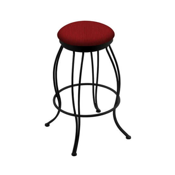 3000 Georgian 30" Swivel Bar Stool with Black Wrinkle Finish and Graph Ruby Seat