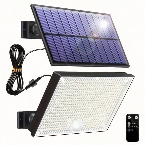 Motion Controlled Led Light 3000 Lumens 400 LED Solar Outdoor Lights With Remote Control, Motion ...