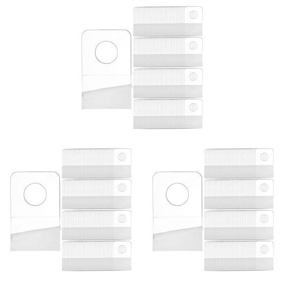 3000 PCS Self Adhesive Hanging Tabs, 1X1-1/2 Inch Round Hole Hanger Hang Tag Hooks for Retail Store Supplies Display