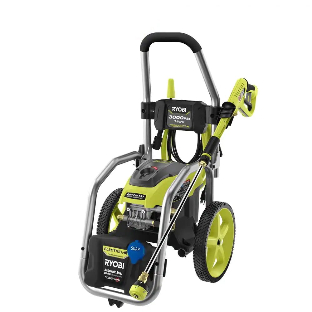 Ryobi 3000 PSI Green and Black Electric Pressure Washer