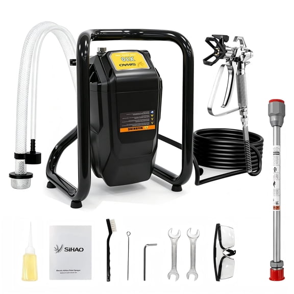 Shunhengye 3000 PSI Airless Paint Sprayer, 1 HP, 0.31 GPM, 25FT Hose & Extension Rod, for Indoor/Outdoor Use
