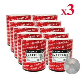 3000 Pack Ridata CD-R 52X 700MB 80Min Logo Blank Media Recordable Disc