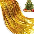 thumbnail image 1 of 3000 Pcs Christmas Tree Tinsel Gold Icicle Strands Hanging Metallic Foil Fringe Tinsel Curtain Decorations for Xmas Wedding Birthday Party Holiday Home Decor 19.6 inch By HXRH, 1 of 7