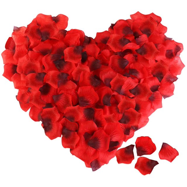 3000 Pcs Dark Red Silk Rose Petals for Wedding, Romantic Night Party ...