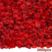 Scidweet 3000 Pcs Red Rose Petals Artificial Flowers Fake Silk Red Petals for Indoor Outdoor Mother's & Valentine's Day Wedding Decoration