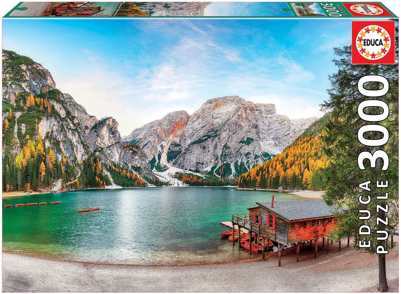 Clementoni Collection Braies Lake – Puzzle De 500 Piezas Para Adultos, 49x36 Cm, Paisaje Evocador, Hecho En Italia Con Materiales Reciclados