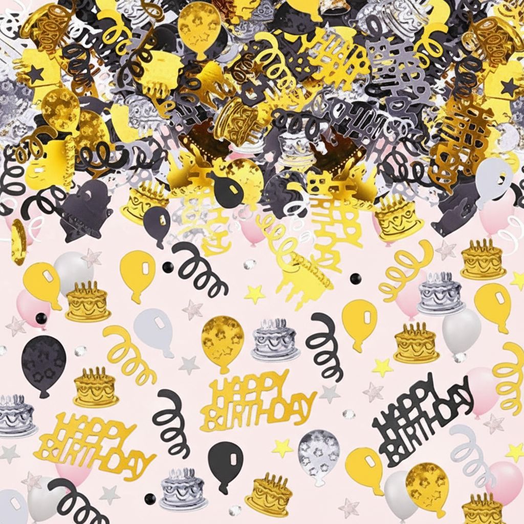 3000 Pieces Happy Birthday Confetti Birthday Party Cake Confetti ...