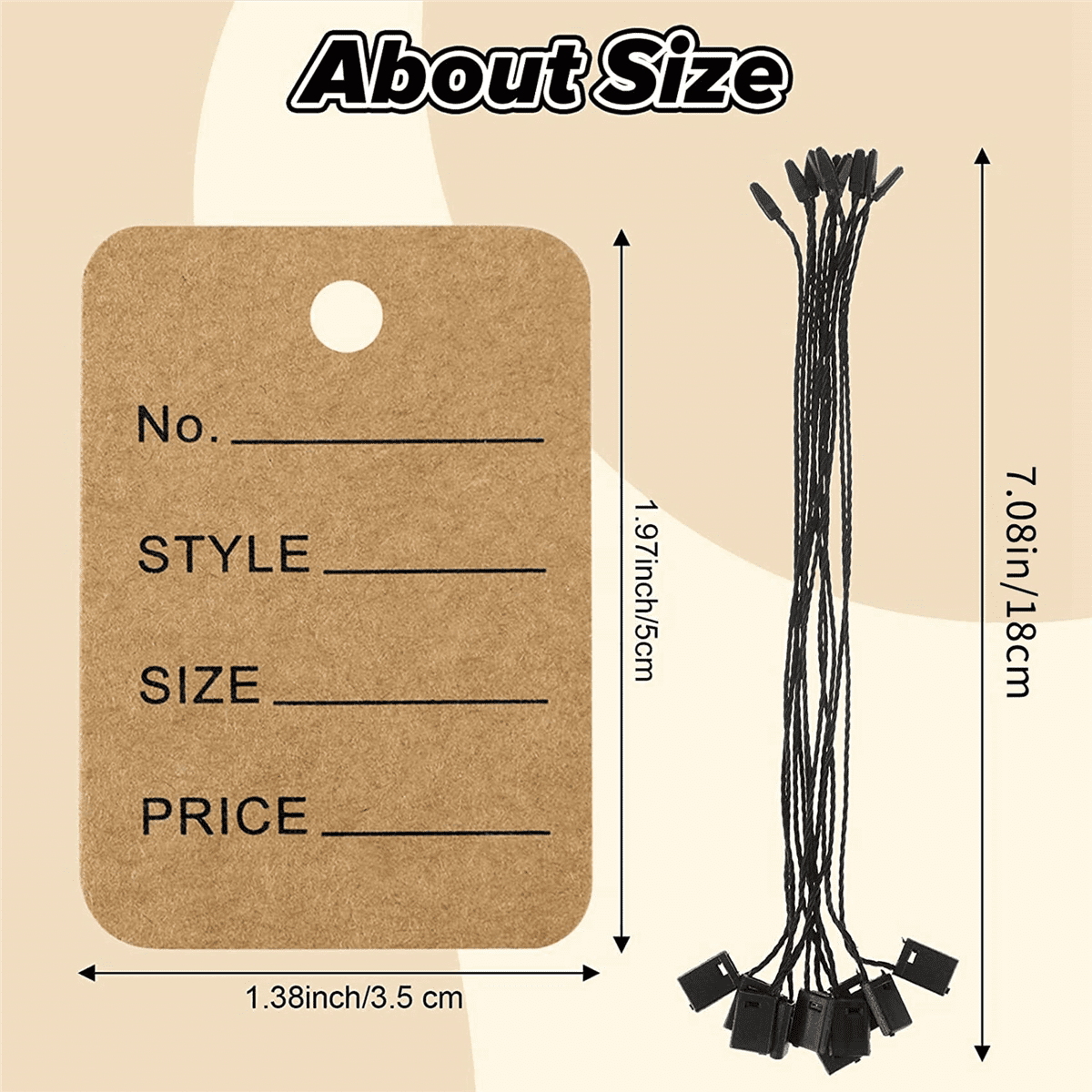 3000 Pieces Price Tags and Hang Tag String, Clothing Tags for Clothing