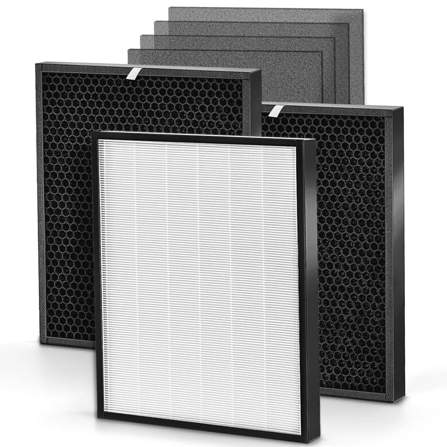 3000 Replacement Filter Compatible with Air Purifier Ad3000 Series, Includes 1x White Filter, 2x Carbon VOCs and 4x Extra Pre Filters Combo