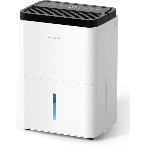 3000 Sq.Ft Dehumidifiers for with Drain Hose 35 Pints, Compressor Dehumidifier Humidity Control, 3 Modes, 24H Timer, Auto-Defrost, Dry Clothes Dehumidifiers for Basement Bathroom Bedroom