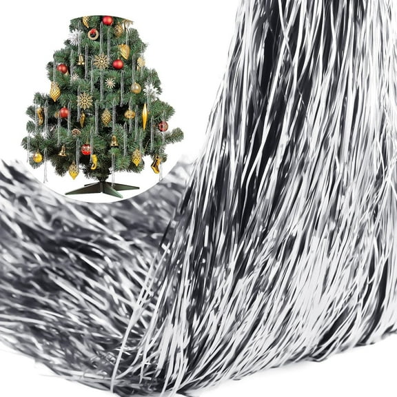 3000 Strands Christmas Icicle Tinsel,Bexikou Christmas Tree Foil Fringes Tinsel 19.8 Inches,Christmas Tinsel Foil Fringes for Indoor Outdoor Winter Home Holiday New Year Eve Birthday Party Supplies