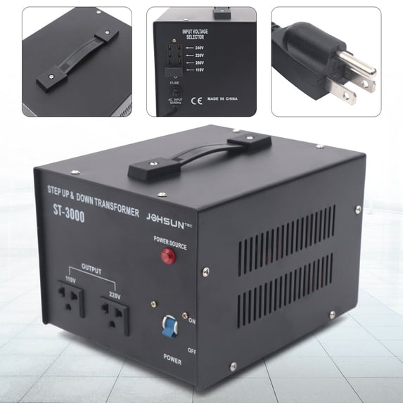 3000 Watts 110 to 220 Electrical Power Voltage Converter Transformer Heavy-Duty