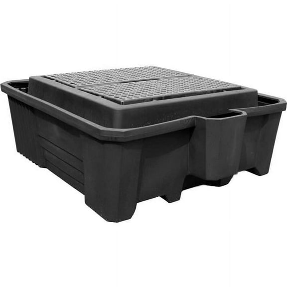 3000 lbs 5469-BD-D Black Diamond IBC Containment Pallet with Drain