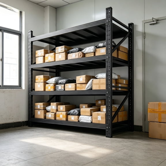3000 lbs Storage Shelves Heavy Duty, 70"H Garage Shelving Units, 4-Tier Adjustable Utility Rack Shelf, Large Metal Industrial Shelves for Shop, Warehouse, Basement, 48"W x 24"D x 70"H
