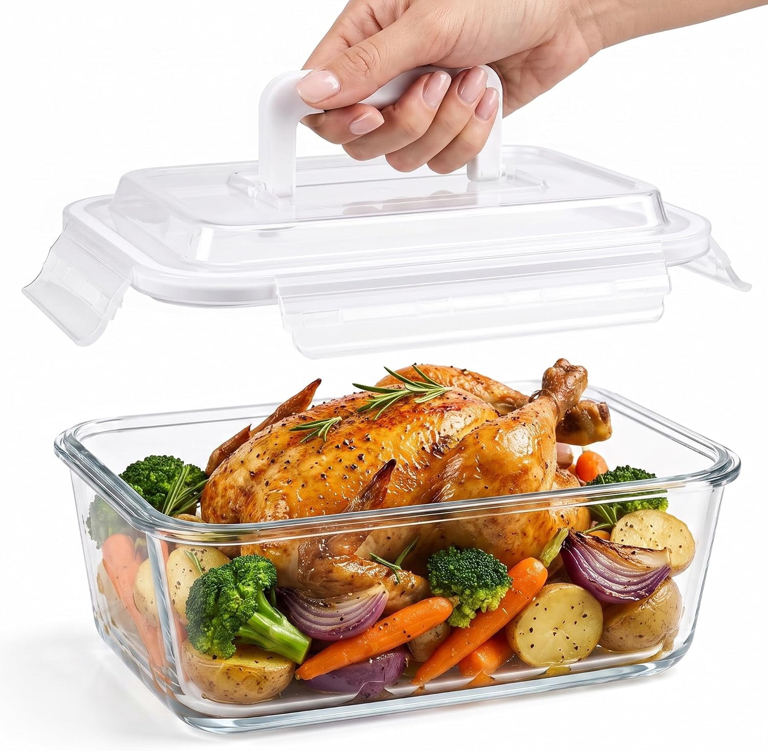 Scrub Garb 3000 ml / 102 oz Airtight Borosilicate Large Glass Container with Lid ...