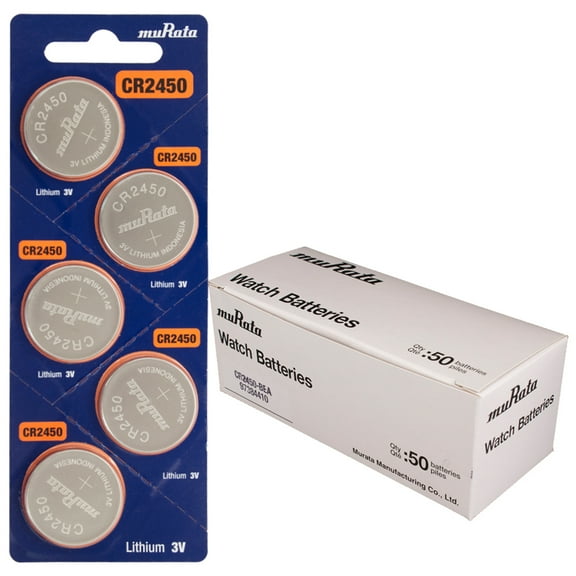 3000 x CR2450 Battery By muRata - 3V Lithium Coin Cell Wholesale Pack