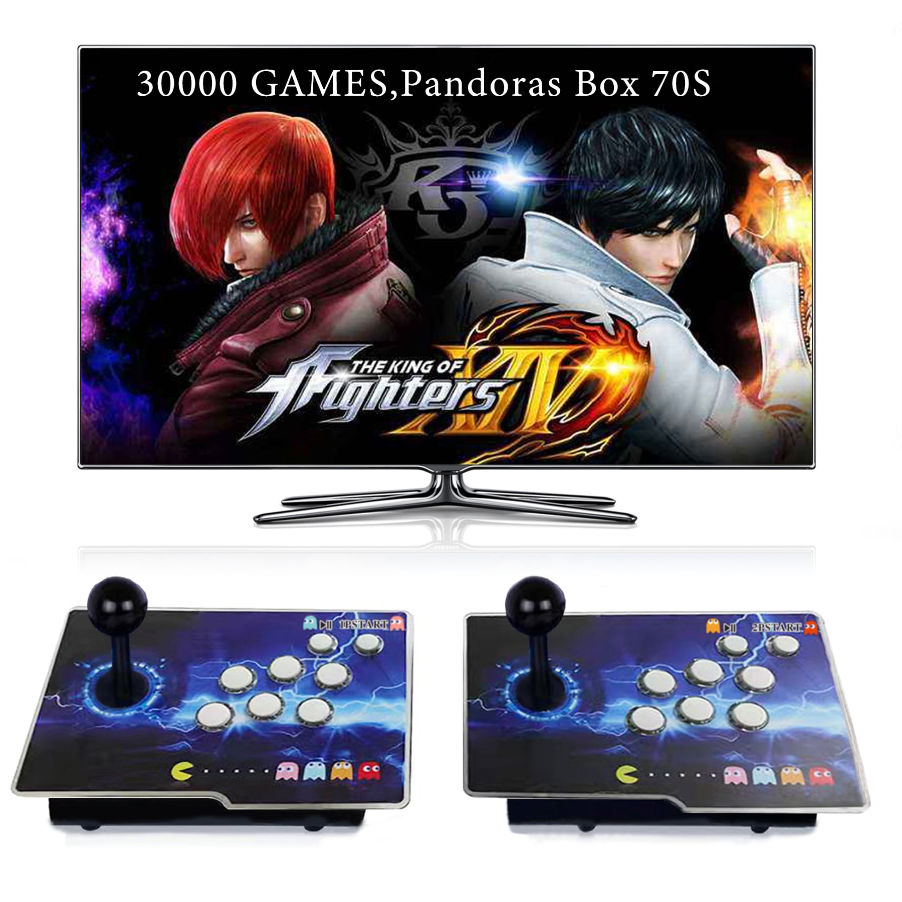 30000 in 1 Pandoras Box 70S Arcade Game Console , Retro Game Machine for PC & Projector & TV, 2-4 Players, 3D Games, Search/Hide/Save/Load/Pause Games, 1280X720, Separate Console