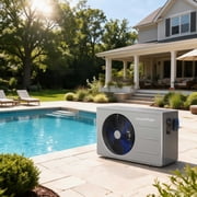 30000 BTU Above Ground Pool Heater Electric Pool Heater Heat Pump 120v Swimming Pool Heat Pump for In ground Pool Heating Cooling WiFi Control
