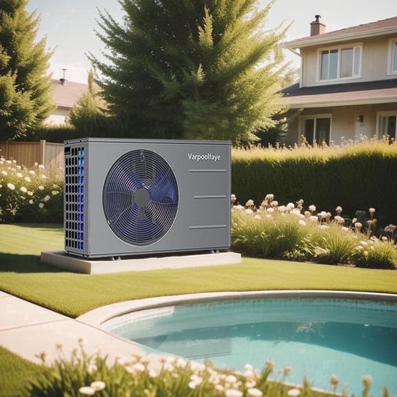 Varpoolfaye 30000 BTU Above Ground Pool Electric Pool Heater for Inground Pools up to 8000 Gallons, Swimming Pool Heater with WiFi Control App, 110V Pool Heat Pump with Titanium Heat Exchanger