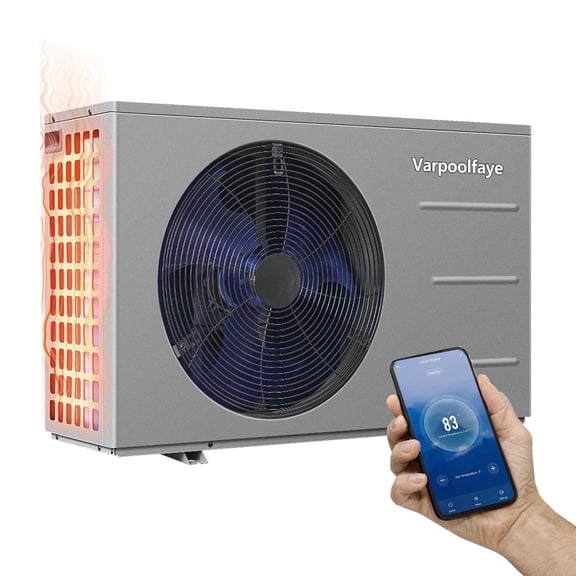 30000 BTU Pool Heater for Above Ground Pool Swimming Pool Heater 120V Inground Pool Heater Spa Heater Pump Heating or Cooling WiFi Control Schedule