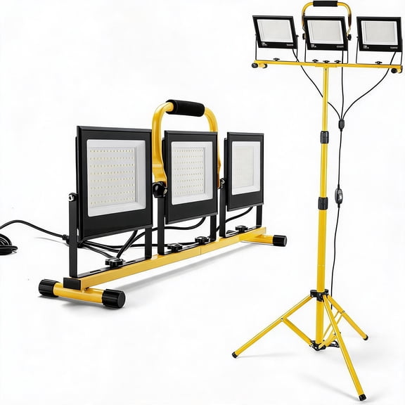 30000 Lumen Adjustable LED Work Light with Foldable Tripod Stand 6500K Bestseling