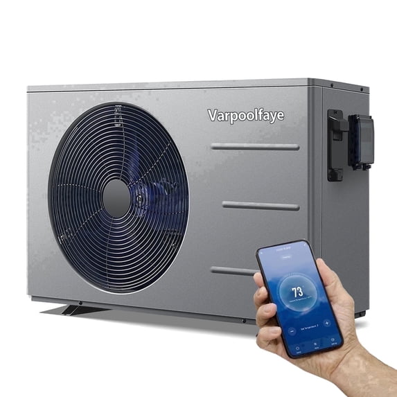 30000BTU Above Ground Pool Heater for Pool Up to 8000 Gallons Pool Heater with WiFi Control App Pool Heat Pump 110V