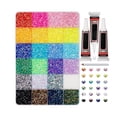 thumbnail image 1 of 30000Pcs Bedazzler Kit with Rhinestones,1.5-5mm Resin Rhinestones, Diamond Art Accessories with Skin-Safe Glue for DIY Jeans & Book Decor - (30000Pcs_24 Colors), 1 of 8