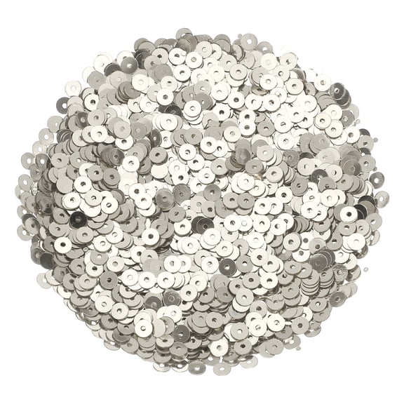 30000Pcs Flat Sequin Paillettes, 4mm/0.16" Flat Round Loose Sequin with Single Holes - 3.53 oz (100g) for DIY Crafts Sewing Embroidery Clothing, Champagne