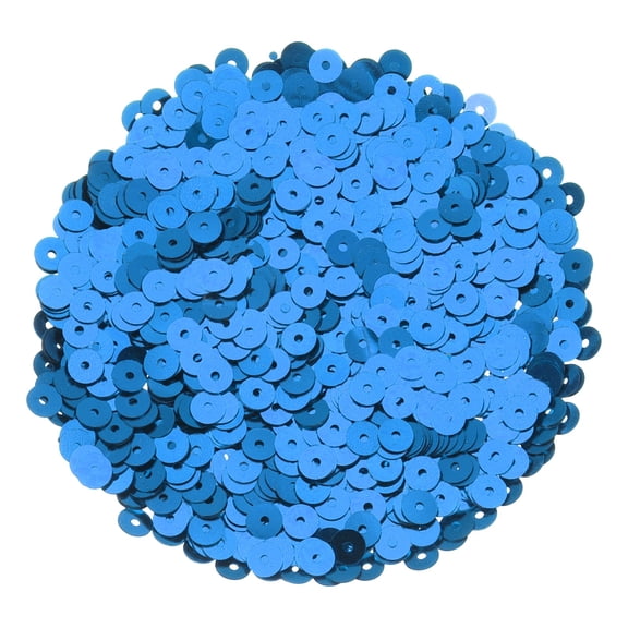 30000Pcs Flat Sequin Paillettes, 5mm/0.2" Flat Round Loose Sequin with Single Holes - 3.53 oz (100g) for DIY Crafts Sewing Embroidery Clothing, Dark Blue