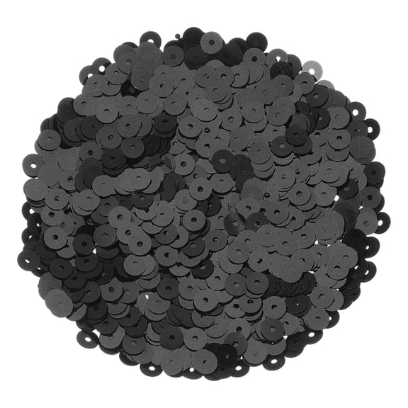 30000Pcs Flat Sequin Paillettes, 5mm/0.2" Flat Round Loose Sequin with Single Holes - 3.53 oz (100g) for DIY Crafts Sewing Embroidery Clothing, Black
