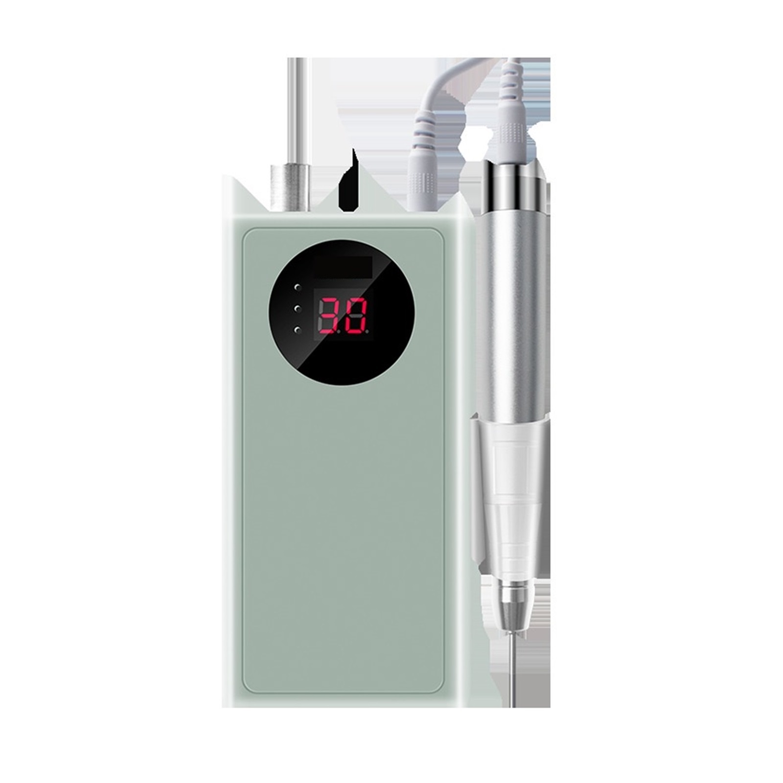 30000RPM Nail Drill Machine, Professional Manicure Pedicure Drills, Electrical Nail Drill With Ring LCD Display, Light Green Color ,Low Noise
