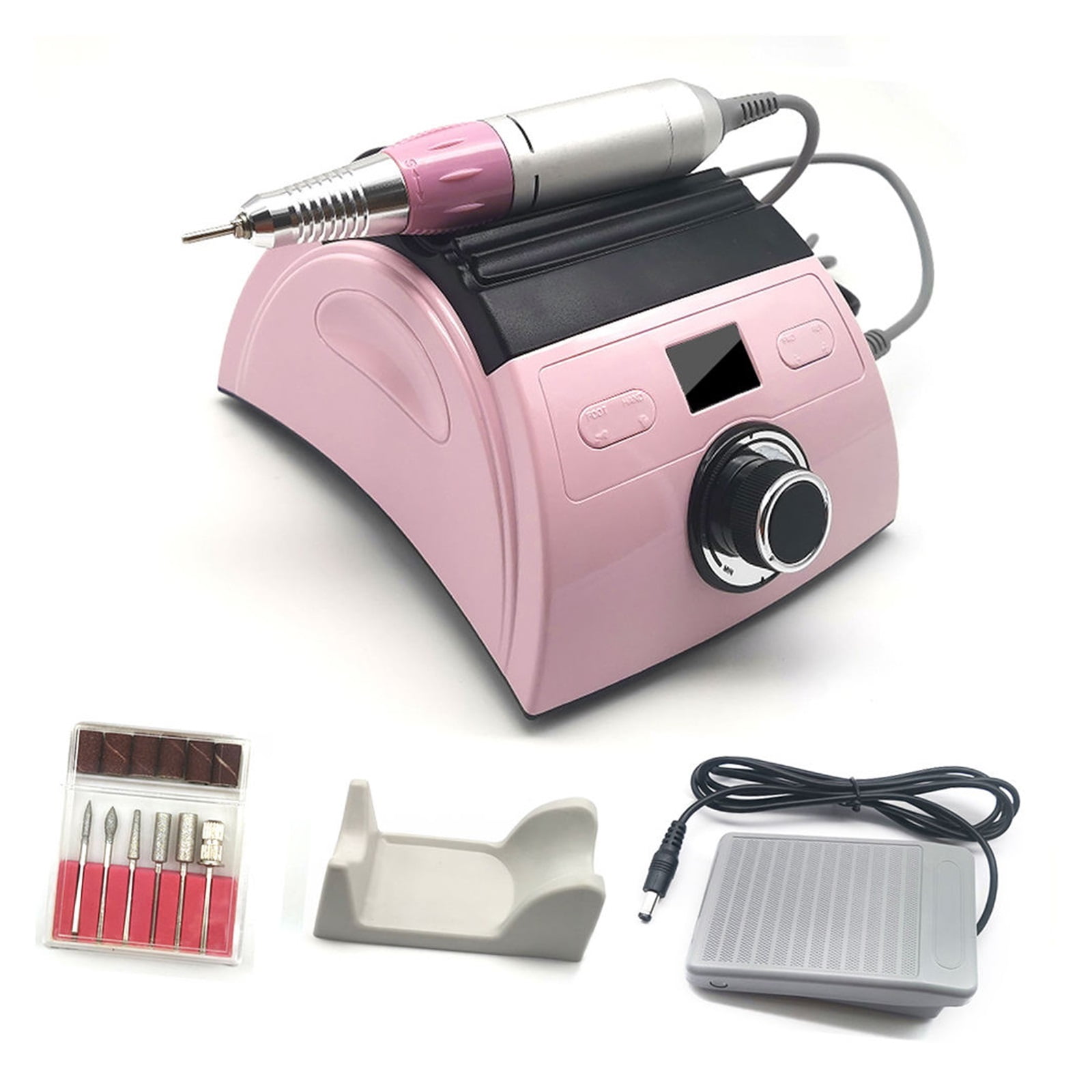 30000Rpm Professional Electric Nail Drill Lathe Led Display Manicure Machine With Replacement Nail Drill Nail Art Equipment ,Low Noise