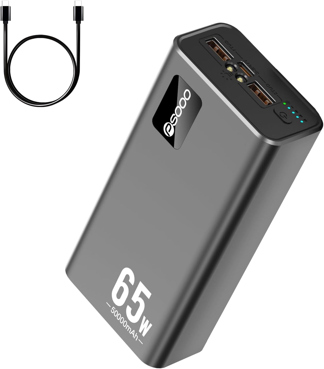 30000mAh Power Bank 65W, Portable Charger,External Battery Pack for Outdoor Camping, Home & Office. Emergency Back-up Power for Smartphones, Tablets and Laptop