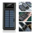 thumbnail image 1 of 30000mAh Solar Charger Power Bank Built in 4 Cables and LED Camping Lights, 10W Fast Charging Portable Charger Compatible with All Mobile Devices (Black), 1 of 11
