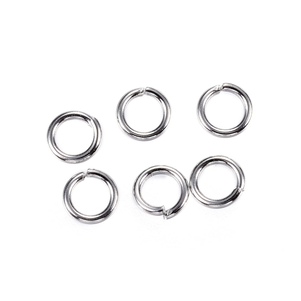 30000pcs Resistant 304 Stainless Steel Jump Rings Open Jump Rings Stainless Steel color 21 Gauge 4x0.7mm Inner Diameter: 2.6mm
