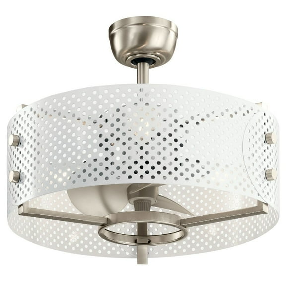 300041BSS Kichler Lighting Eyrie - Ceiling Fan with Light Kit - with Contemporary inspirations - 17.75 inches tall by 23 inches wide-Brushed Stainless