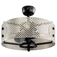 thumbnail image 1 of 300041SBK Kichler Lighting Eyrie - Ceiling Fan with Light Kit - with Contemporary inspirations - 17.75 inches tall by 23 inches wide-Satin Black, 1 of 7